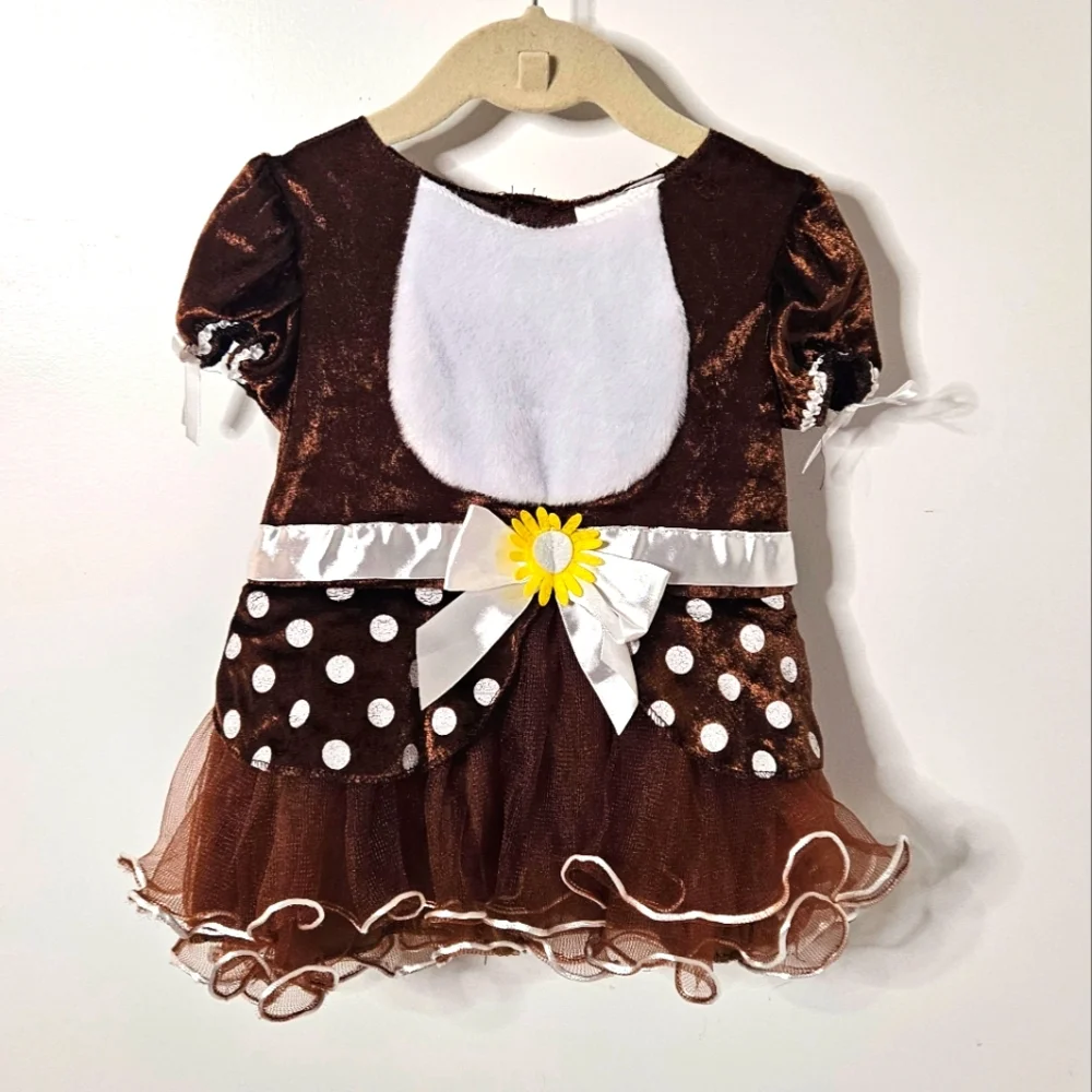 Baby Fawn Tutu‎ Halloween Costume 6-12 Months Dress Only Daisy Flower Animal